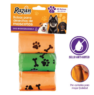 812D Razan Bolsa desecho Mascota 12/3 roll (13001)